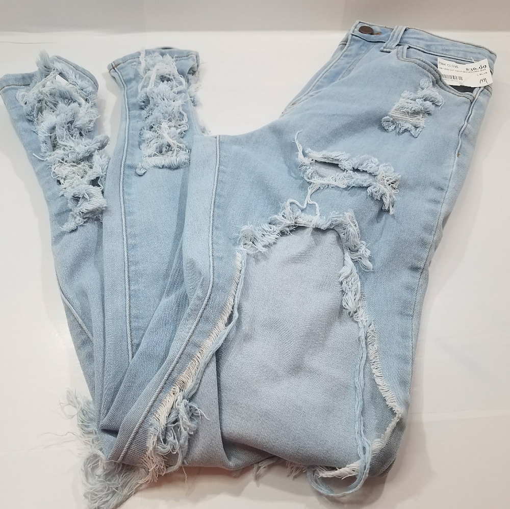 LOVELY FIT DISTESSED JEANS WOMEN'S SIZE M